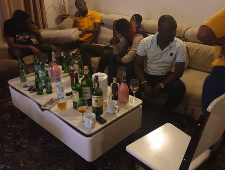 During a joint operation on Sunday at around 9 PM, Police in Kampala has arrested seven suspects for gathering in an apartment and drinking alcohol