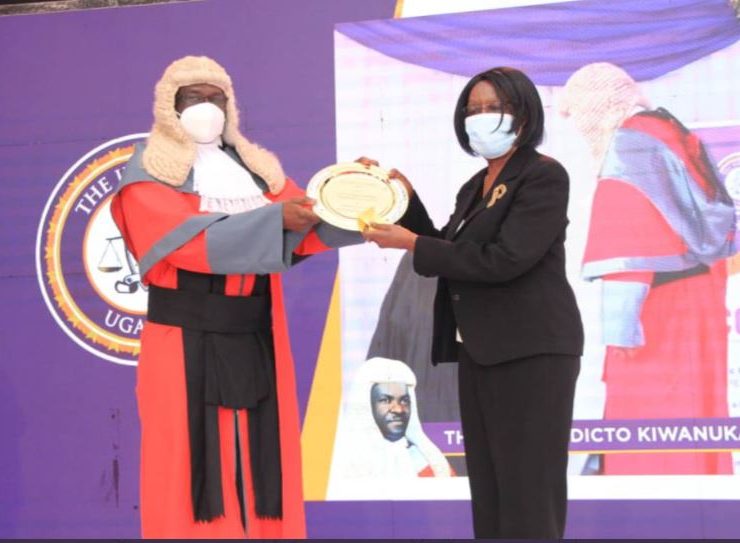 Deputy Chief Justice Hon. Mpagi Bahegeine Wins Benedicto Kiwanuka Award