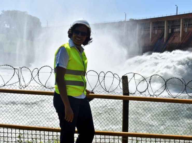 UTB CEO Lilly Ajarova at Kiira Power Plant