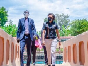 UTB CEO Lilly Ajarova with Joshua Cheptegei