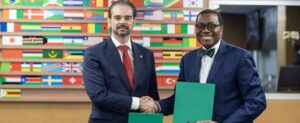 Valdecy Urquiza, Interpol Secretary General and Dr. Akinwumi Adesina, President, African Development Bank Group
